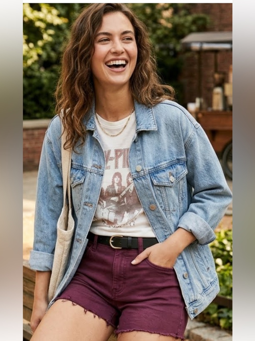 American Eagle Outfitters Maroon High-Rise Stretch Shorts